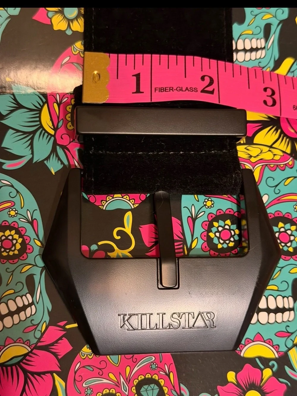 KILLSTAR NWOT Black Faux Velveteen Belt with Matte Black Buckle